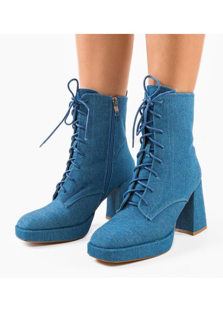 Botine dama lera albastre