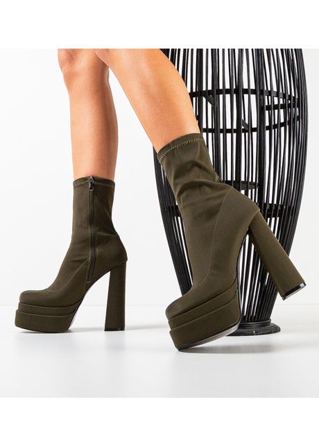 Botine dama tower khaki