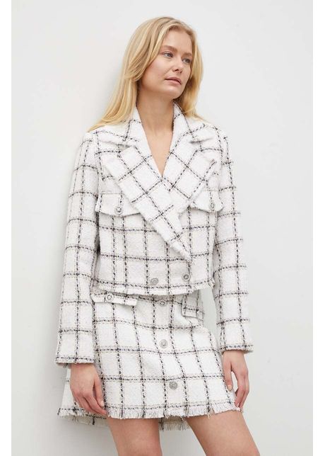 Bruuns bazaar sacou culoarea alb un singur rand de nasturi modelator