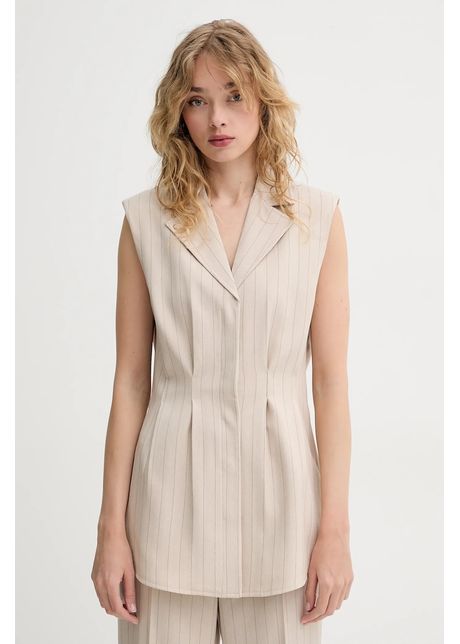Bruuns bazaar vesta culoarea bej un singur rand de nasturi bbw4414