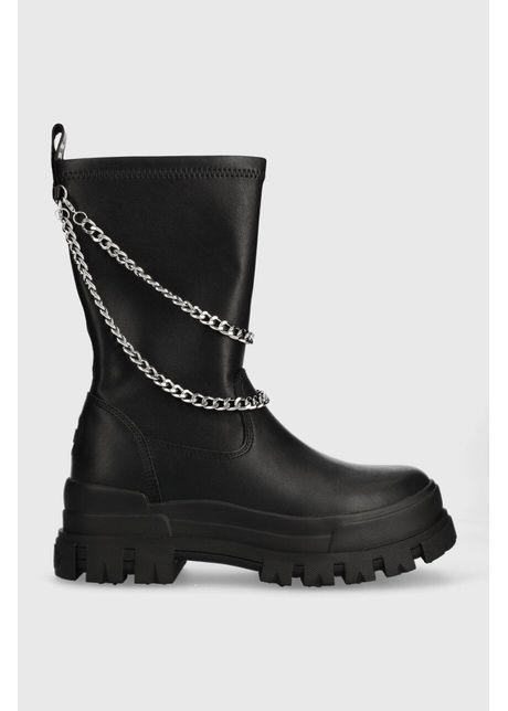 Buffalo botine aspha sock chain femei culoarea negru cu platforma 1622313