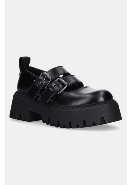 Buffalo mocasini aspen mary femei culoarea negru cu platforma 1624078 blk