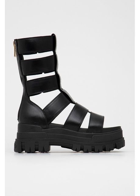 Buffalo sandale femei culoarea negru cu platforma