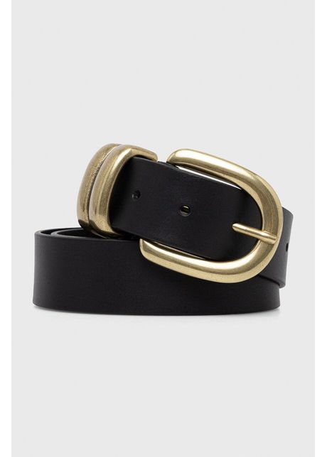 By malene birger curea de piele femei culoarea negru
