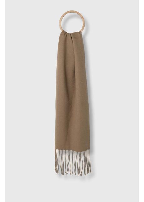 By malene birger esarfa de lana culoarea bej neted