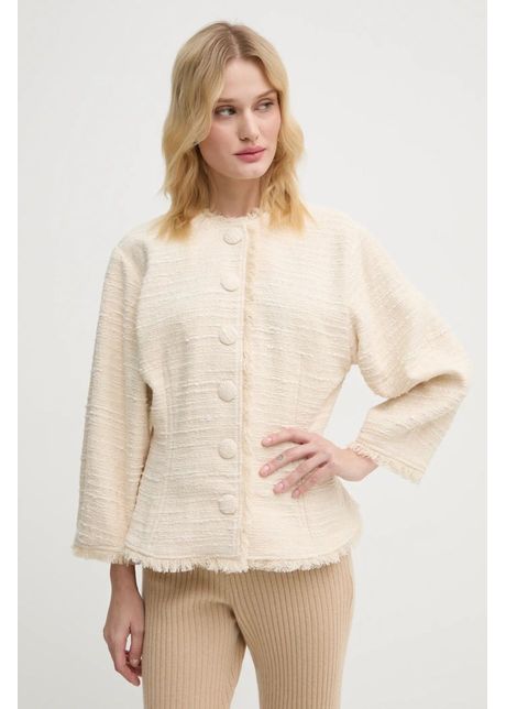 By malene birger sacou vascaya culoarea bej un singur rand de nasturi neted q72632001