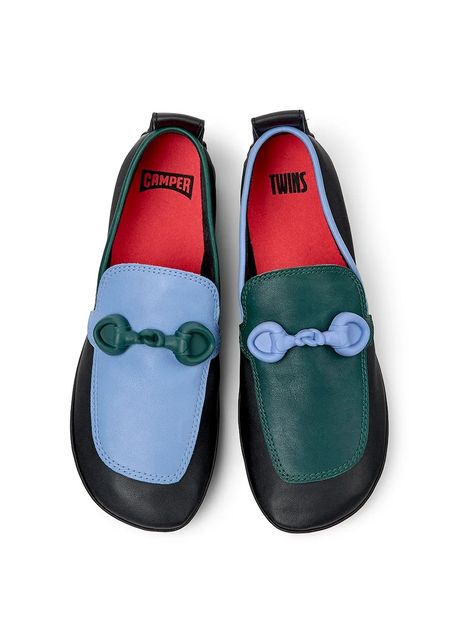 Camper mocasini de piele TWS culoarea negru, cu toc plat, K201833-001
