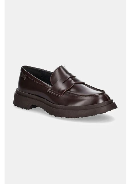 Camper mocasini de piele walden femei culoarea maro cu toc plat k201116 033