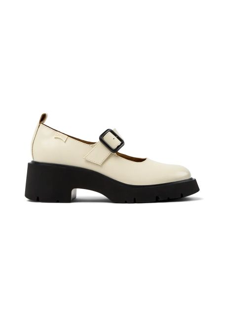 Camper pantofi de piele milah culoarea alb cu toc drept k201681 005