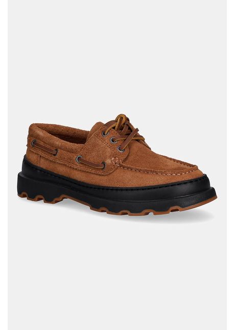Camper pantofi de piele întoarsă Brutus+ culoarea maro, cu toc plat, K201840-003