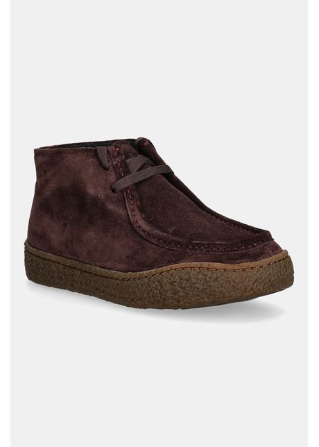 Camper pantofi de piele întoarsă Peu Terreno culoarea bordo, cu toc plat, K400813-001