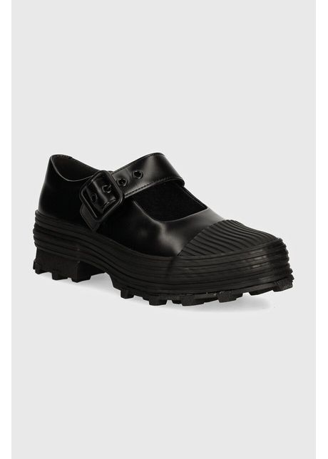 Camperlab pantofi de piele traktori femei culoarea negru cu platforma a500022 001