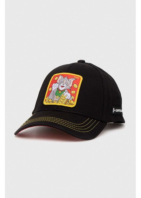 Capslab apc de baseball din bumbac tom jerry culoarea negru cu imprimeu