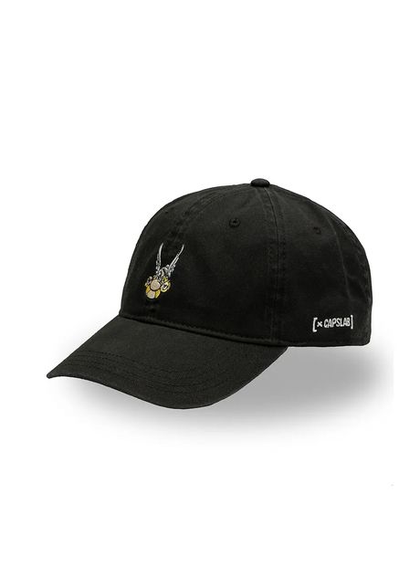 Capslab șapcă de baseball din bumbac x Asterix culoarea negru, uni, CL/AST1/1/CD/AST