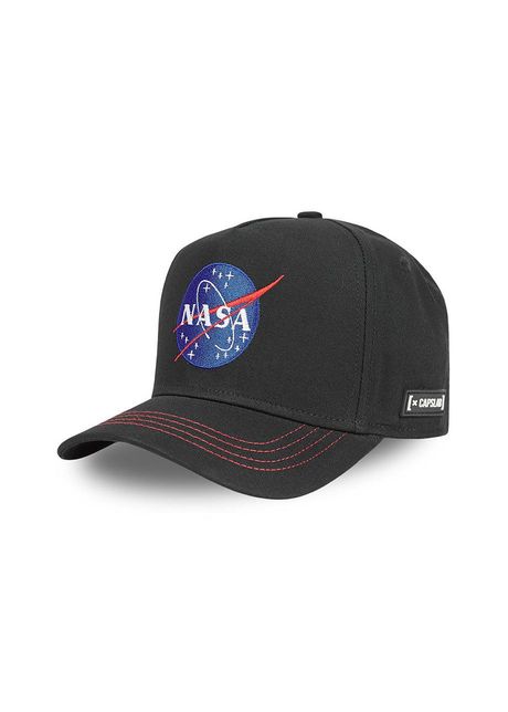 Capslab apc de bumbac pentru copii x nasa culoarea negru cu imprimeu