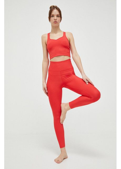 Casall jambiere de yoga culoarea rosu neted