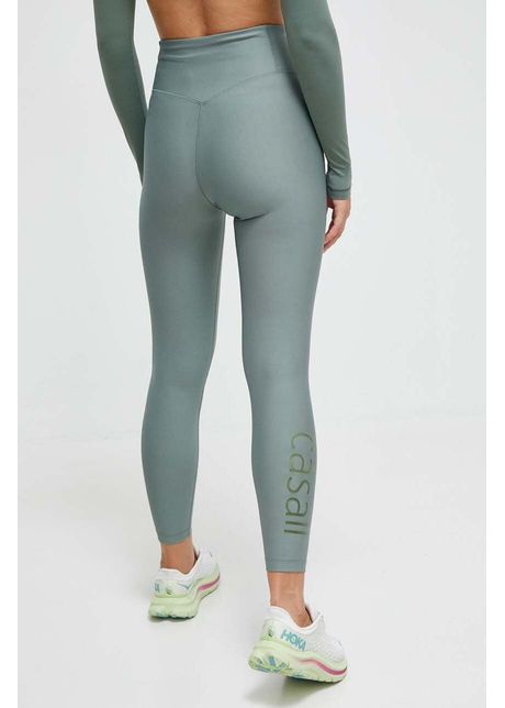 Casall jambiere de yoga culoarea verde neted