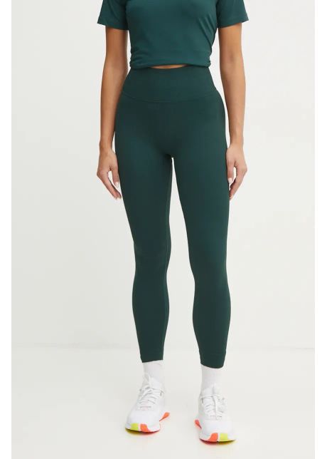 Casall leggins de antrenament multi rib culoarea verde neted 24160