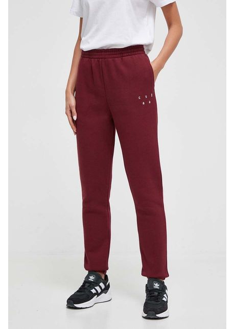 Casall pantaloni de trening culoarea bordo neted
