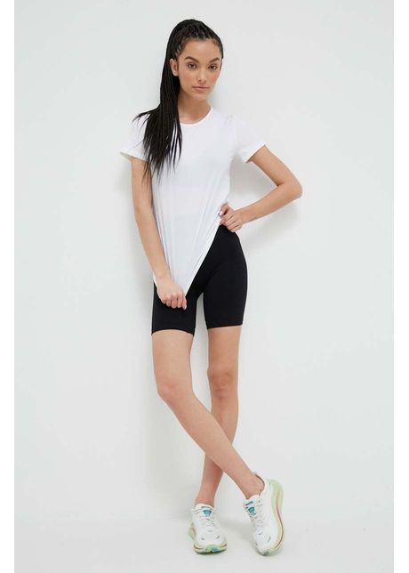 Casall pantaloni scur i de antrenament culoarea negru neted high waist