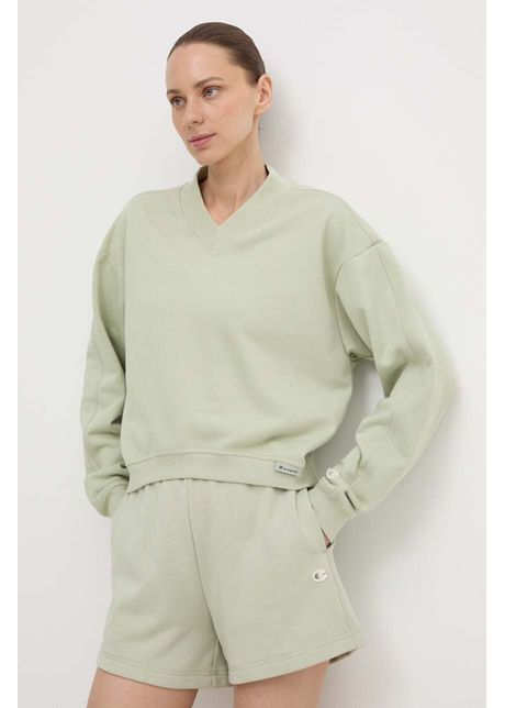 Champion bluza femei culoarea verde neted e10007