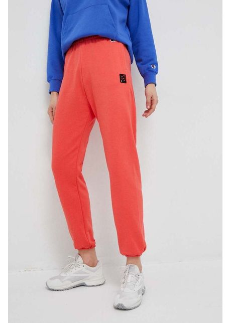 Champion pantaloni de trening culoarea portocaliu neted