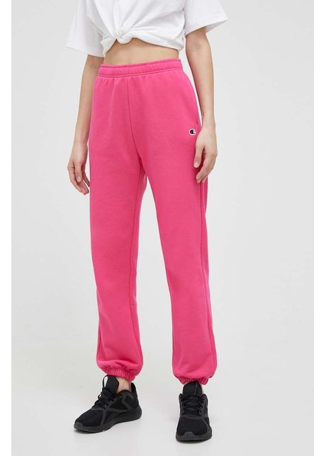 Champion pantaloni de trening culoarea roz neted