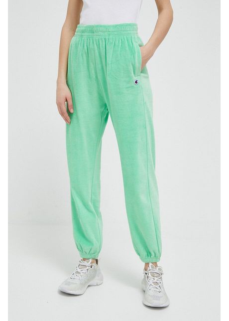 Champion pantaloni de trening culoarea verde neted