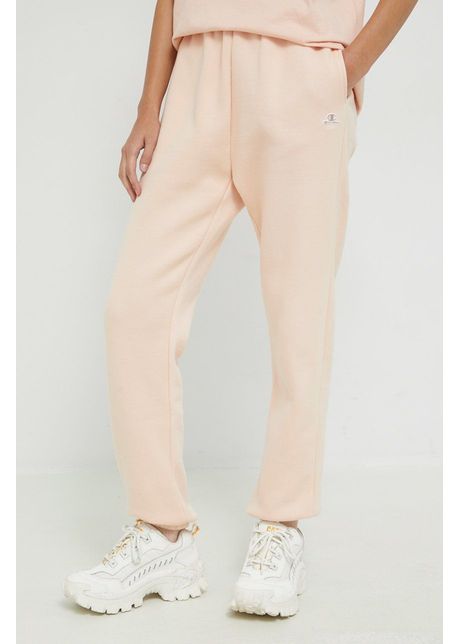 Champion pantaloni de trening femei culoarea portocaliu neted 115487 asb