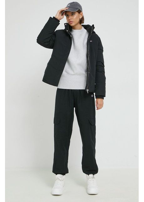 Champion pantaloni femei culoarea negru neted