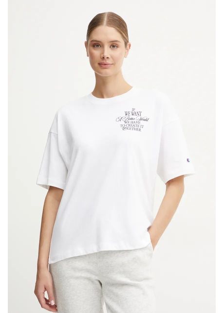 Champion tricou din bumbac femei culoarea alb 117473