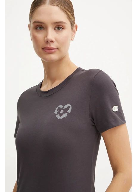 Champion tricou din bumbac femei culoarea gri 117498