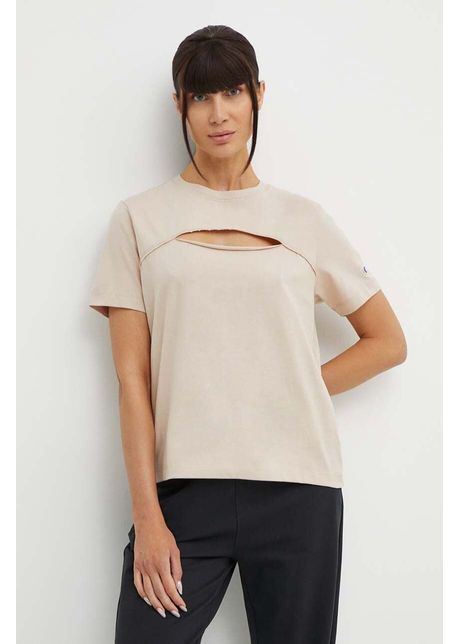 Champion tricou din bumbac femei culoarea maro 117348