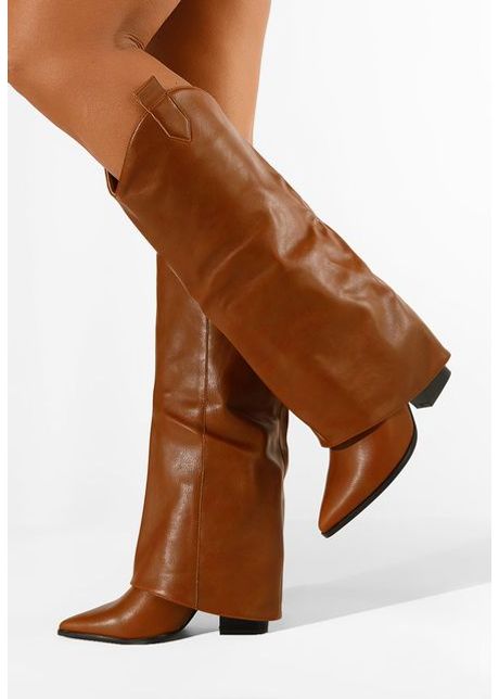 Cizme cu toc camel duka