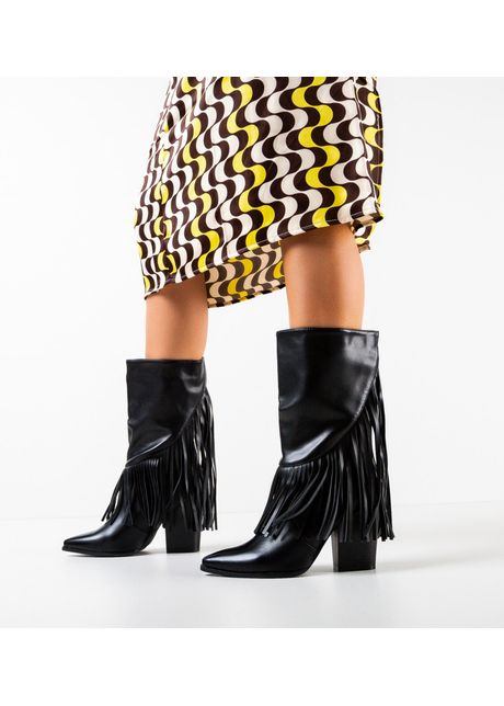 Cizme dama texan negre