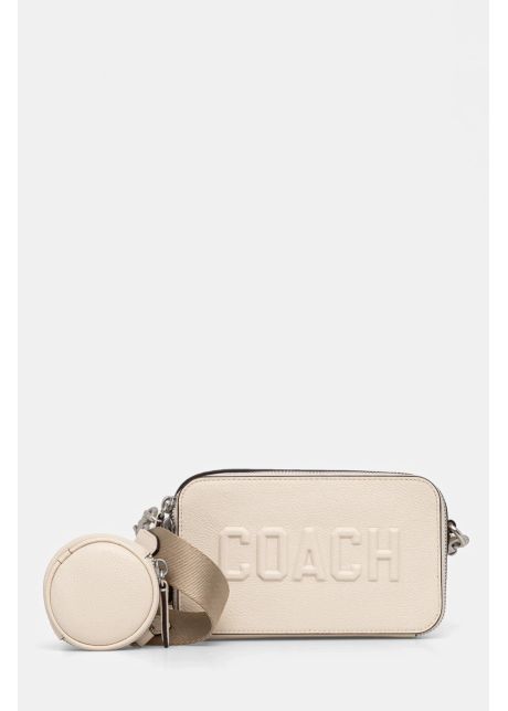Coach borseta de piele culoarea bej cw540