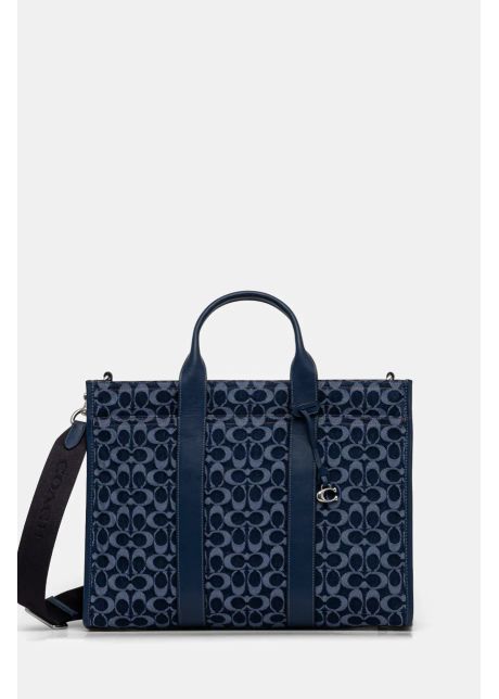 Coach geanta culoarea albastru marin cas25