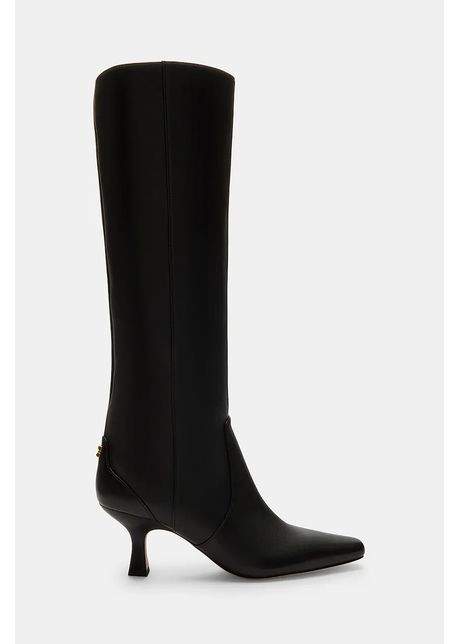 Coach ghete de piele Sculpted C Kitten Heel Leather Boot culoarea negru, cu toc cui, CBP30