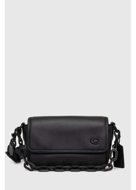 Coach poseta de piele culoarea negru cr754