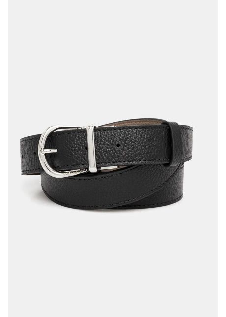 Coccinelle curea de piele cu doua fete man soft barbati culoarea negru e3 muk 81 26 01