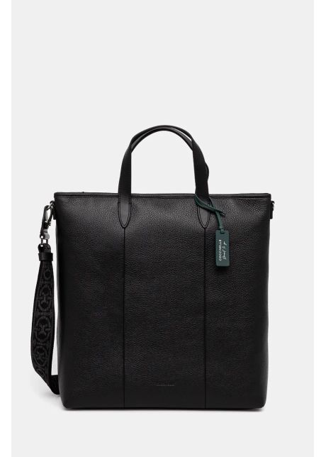 Coccinelle geanta de piele man soft culoarea negru e1 muk 81 02 01