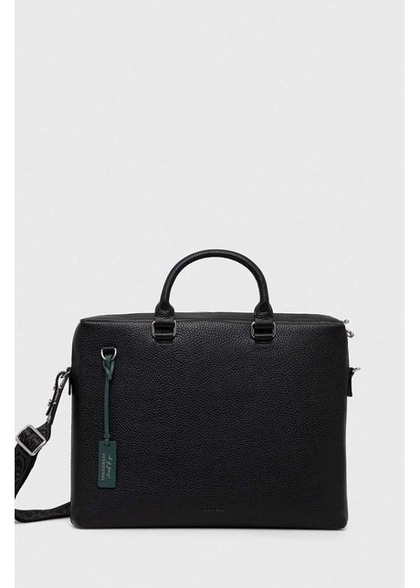 Coccinelle geanta pentru laptop din piele culoarea negru