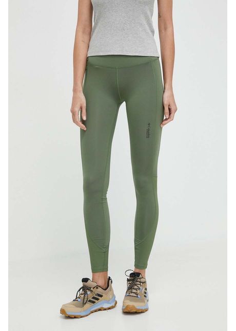Columbia leggins sport cirque river femei culoarea verde neted 2072461