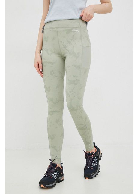 Columbia leggins sport windgates femei culoarea verde modelator