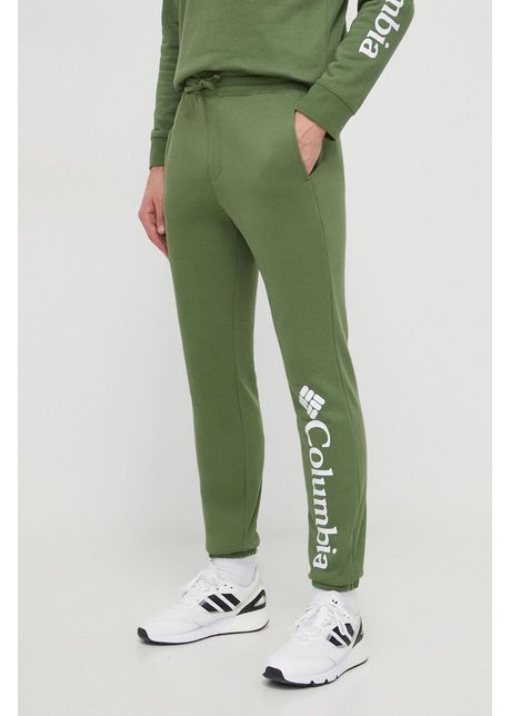 Columbia pantaloni de trening trek culoarea verde cu imprimeu 1957944