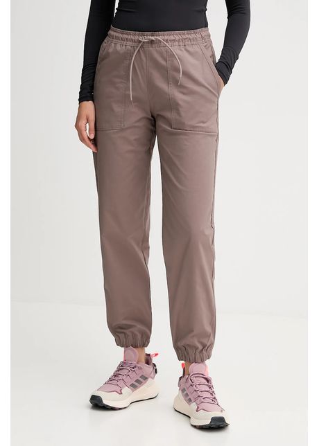 Columbia pantaloni ROC Ripstop culoarea maro, high waist, 2135771