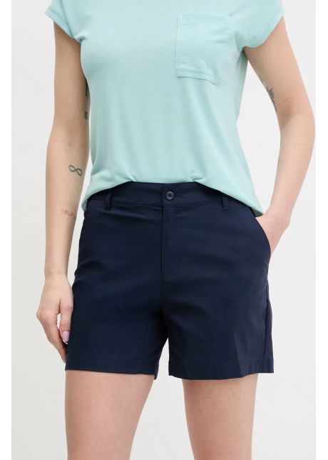 Columbia pantaloni scur i outdoor leslie falls culoarea albastru marin uni medium waist 2126061