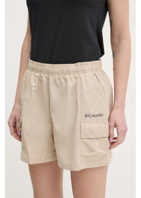 Columbia pantaloni scur i outdoor sandier culoarea bej uni high waist 2114831
