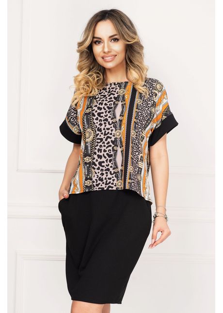 Compleu dama casual din doua piese valentina cu imprimeu by inpuff
