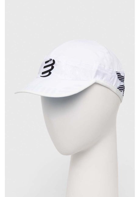 Compressport sapca pro racing cap culoarea alb modelator cu00003b